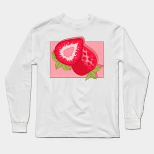 Cute pink strawberry Long Sleeve T-Shirt